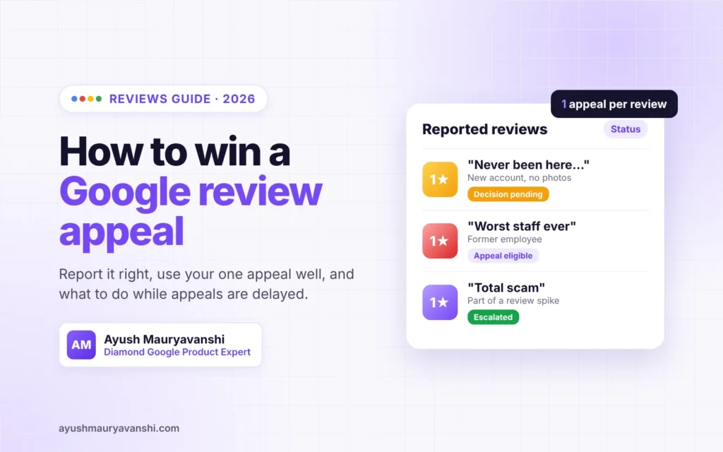 How to appeal a Google review decision in the Reviews Management Tool